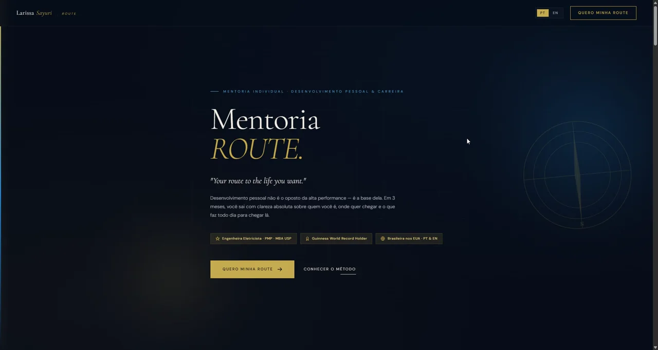 Mentoria Route — site